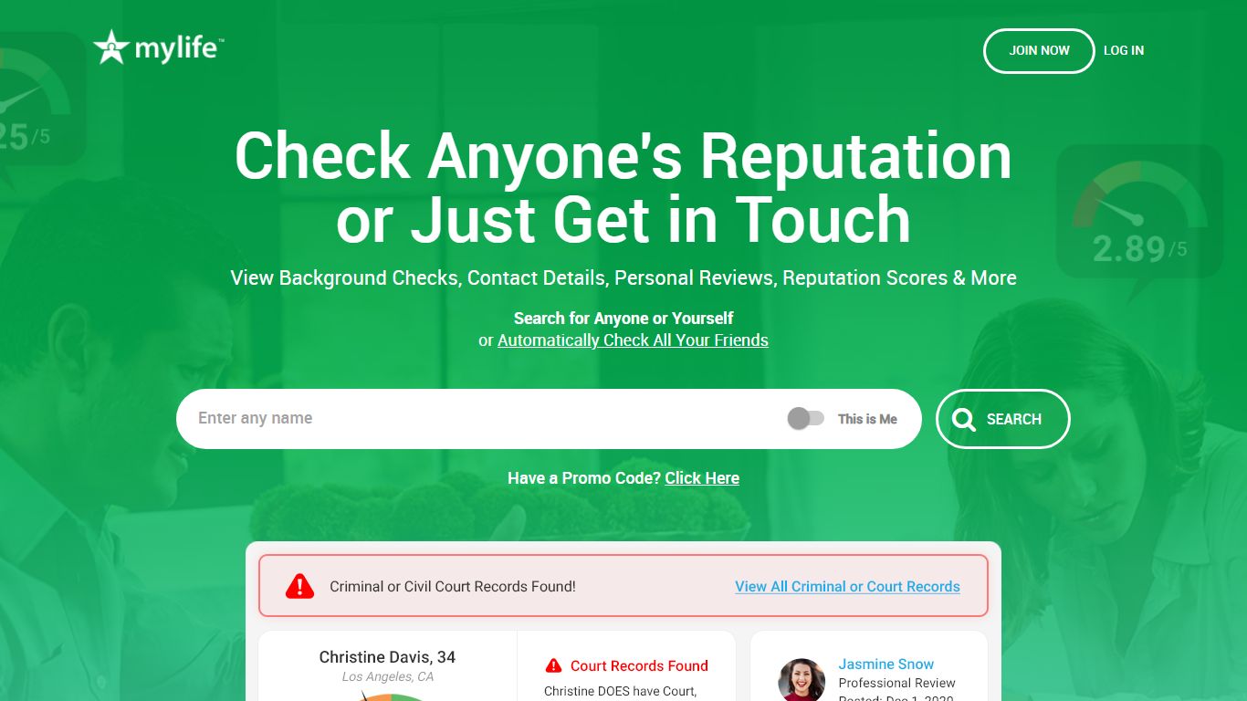 Reputation Profiles & Scores | Background & Contact Info | MyLife.com
