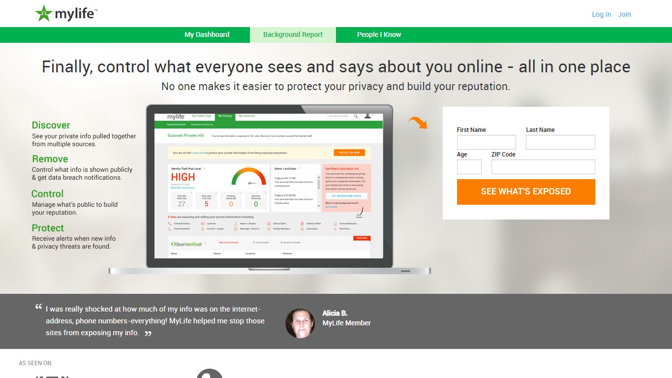 MyLife.com: Free People Search and Identity Management